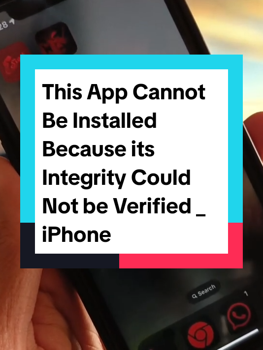 This App Cannot Be Installed Because its Integrity Could Not be Verified _ iPhone #thisappcannotbeinstalled #integrity #cloud #notbe #verified #iphone #unlockiostechfix 