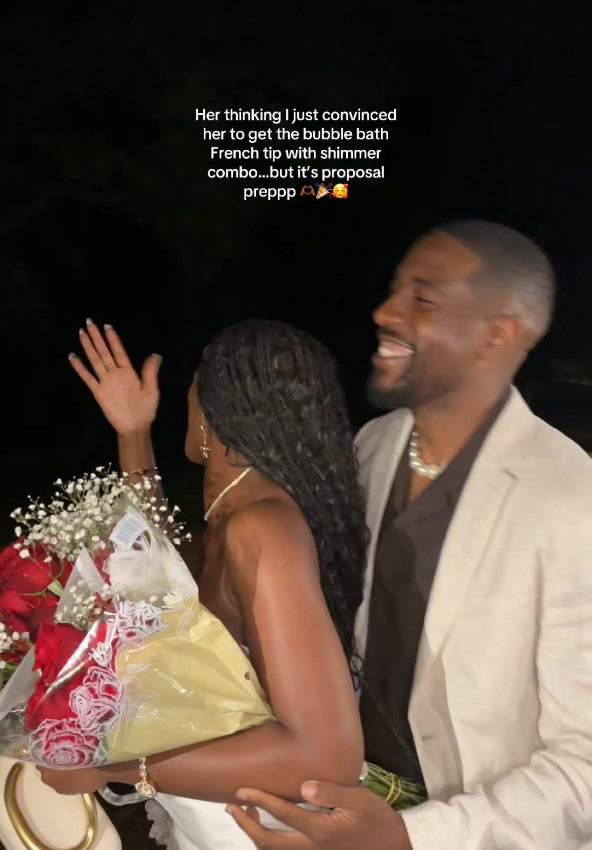 It’s crazy cause she said she feels she getting engaged in the first clip she had nooo idea 🥰🎉🎉🙌🏾💗 #engaged #gettingmarried #proposalvideo #fypシ #CapCut #st2026 #cameroontiktok🇨🇲 #nigeriantiktok #viral 