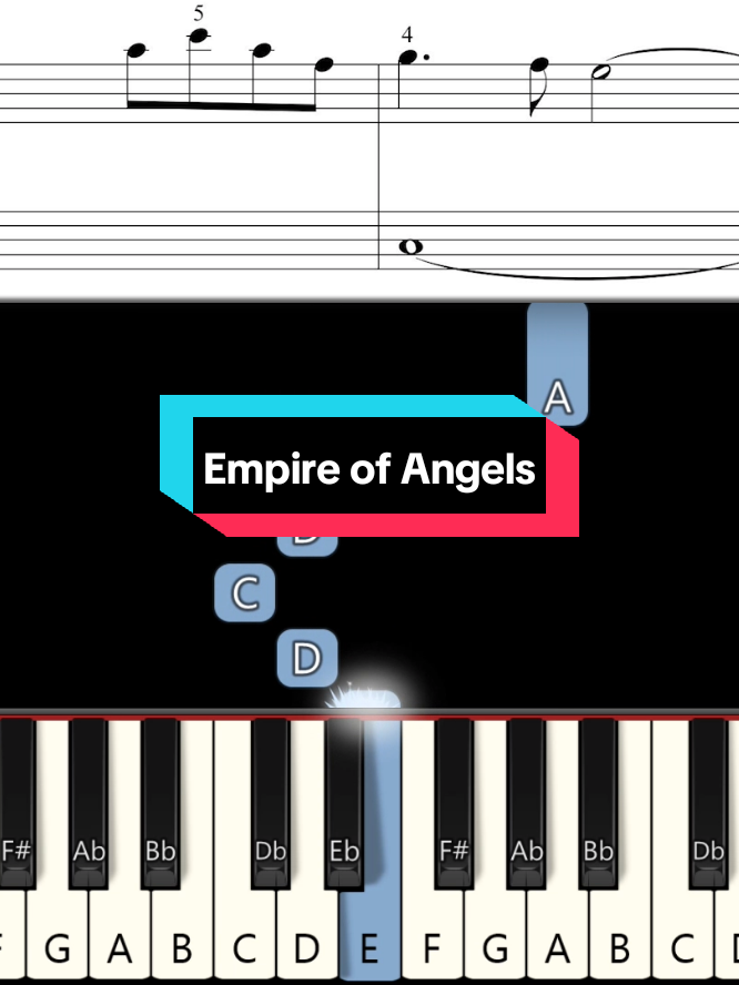 🔵 Empire of Angels - Thomas Bergersen (Two Steps From Hell) | EASY Piano Tutorial with Sheet Music ▶️ Full Video on YouTube (Link in Bio) 🎼 Sheet Music (PDF) in Bio #easypiano #easypianotutorial #pianoeasy #pianoforbeginners #pianotutorials #pianosongs #easypianosongs #piano 