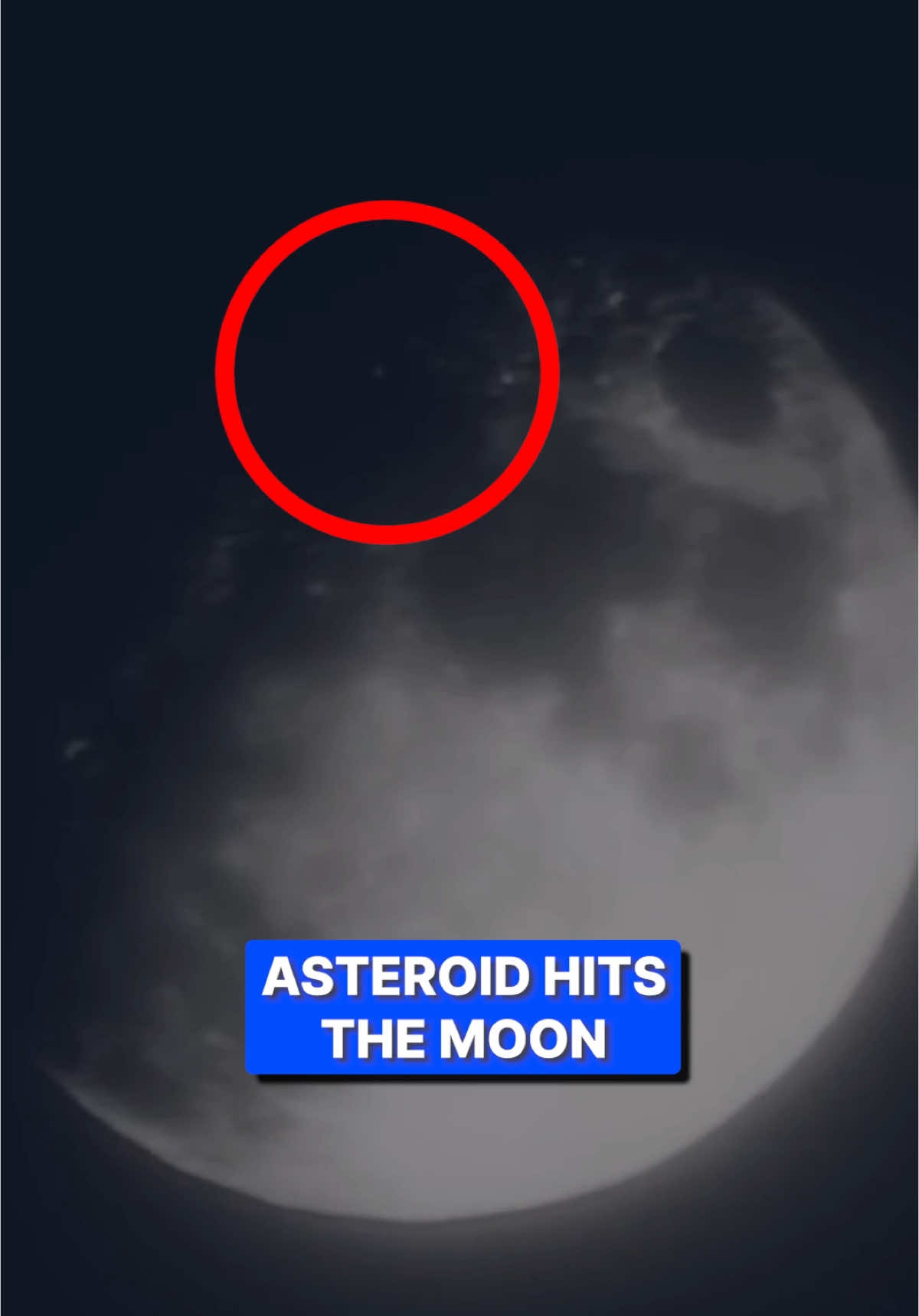 This was the astonishing moment an asteroid collided with the moon 🤯  #Astronomy #space #asteroid #moon 