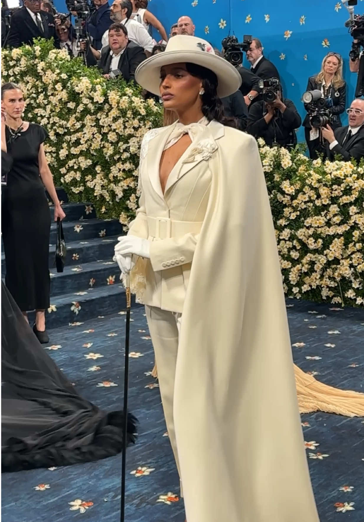 Okay, okay! #JasmineTookes was a vision in white at the 2025 #MetGala.