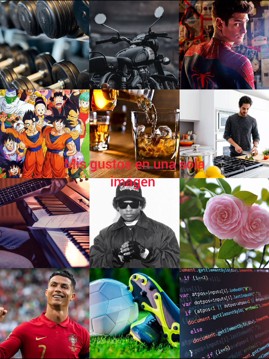 Solo faltas tu 🫵🏿🥺 mis gustos y los tuyos? #tu #goldenhour #jvke #piano #ronaldo #spidermanandrewgarfield #gustos #motos #flores #dragonball #Fitness #eazye #cocinar #futbol #programacion #guitarra #beber 