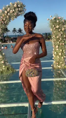 Would you do a destination wedding? Comment below 👇🏽 I would 😝  I remember people telling me to “Be for real be realistic” when it comes to picking a partner. Who would’ve taught I would be going to a wedding a Mexico witnessing my business bestie marry her dream man If we going to be delusional let’s be delulu together in upcoming our standard and be the women of standard God has called us to be  Prepping myself for my HUSBAE  BIG Congrats to my newlyweds @kayla_delores & @champ_gon_slide  best wedding I’ve been to Follow: @acrylicsbygigi_ for the Fire 💅🏽 🔥 #vacationwiththevernas #destinationwedding #springnails #shortspringnails #blackgirlpinkdress #fashionovaweddingdress