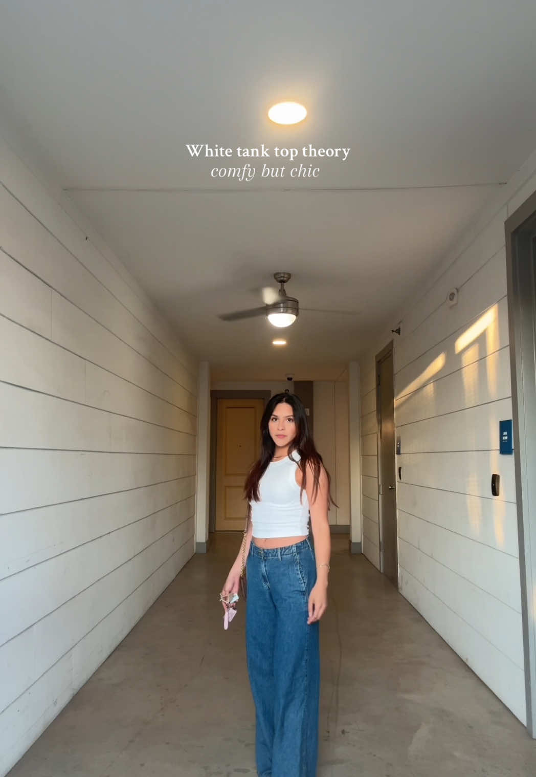 Outfit check girls night edition!! Showed up to a sports bar super last minute to watch game and threw this outfit together super quick. Jeans and a white tank will always be easy pieces to style 👖🤍 always so comfy.  Outfit details: 🫶 Tank top. @abercrombie  Jeans. @Levi’s  Sandals. @H&M  #fypシ #outfit #tanktop #ootdinspo #jeans #jeansoutfit #fashion 