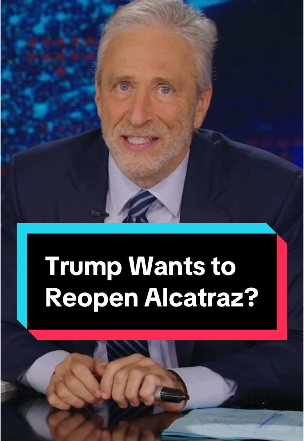 Any opportunity for Trump to open a prison and close a museum is too good to pass up #DailyShow #JonStewart #Trump #Alcatraz 