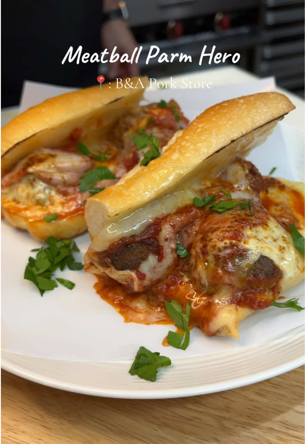 Meatball Parm Hero !! 😳🔥 Available Wednesdays & Sundays !! ✔️ #FoodTok #nyceats #delicious 