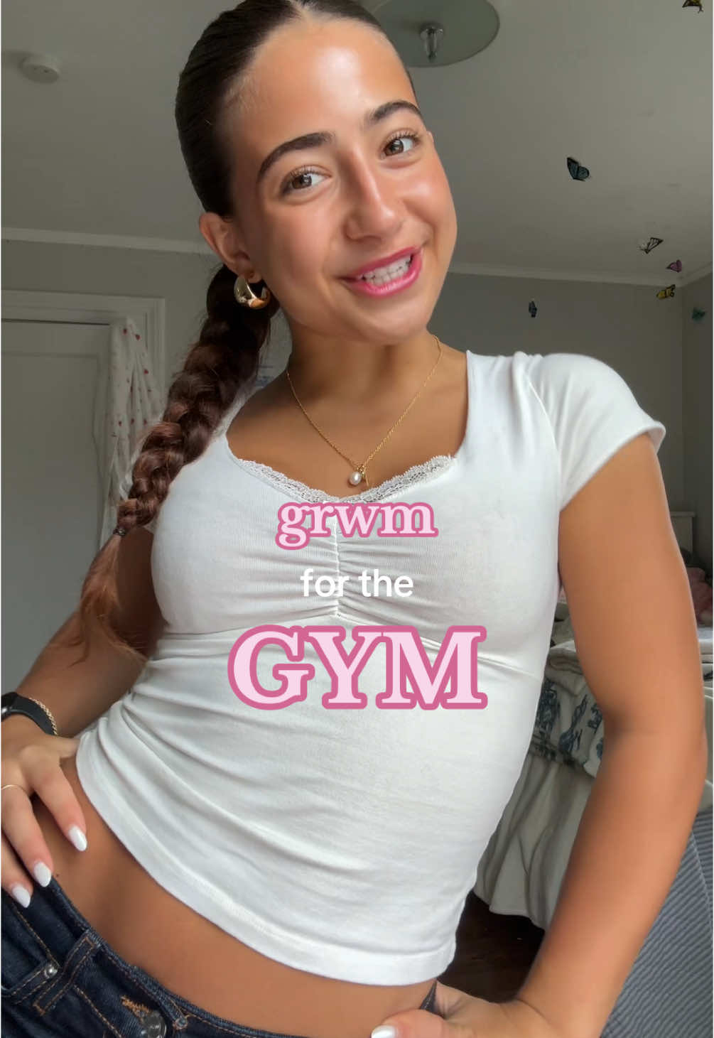 little gym grwm for glute day🤗🏋️‍♀️ #gymoutfit #gluteday 