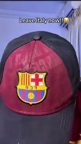 Now leave that country now!!!!😂😂💔 #fyp #kombo #barcelonavsintermilan #football #stitch 