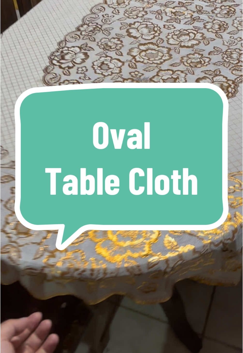 Oval Tablecloth Mantel for your dining table 4,6,8 seaters available!! ☺️ #fyp #diningtablecloth #diningtablecover 