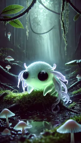 Creature Name: Murp Description: Murp is a tiny forest-dweller, no bigger than a teacup, with glowing jelly soft skin and frondy tendrils that wiggle when he’s excited (which is often). He loves puddles, glowing mushrooms, and anything that makes a soft plop sound. His eyes are huge, glossy, and filled with wonder always watching, always learning, like he’s seeing the world for the first time every time. He’s shy at first, but if you’re gentle, he’ll come closer…You don’t realize how still you’ve become until you notice it hasn’t blinked — and neither have you. #TheCozyNest #cutecreatures #fyp 