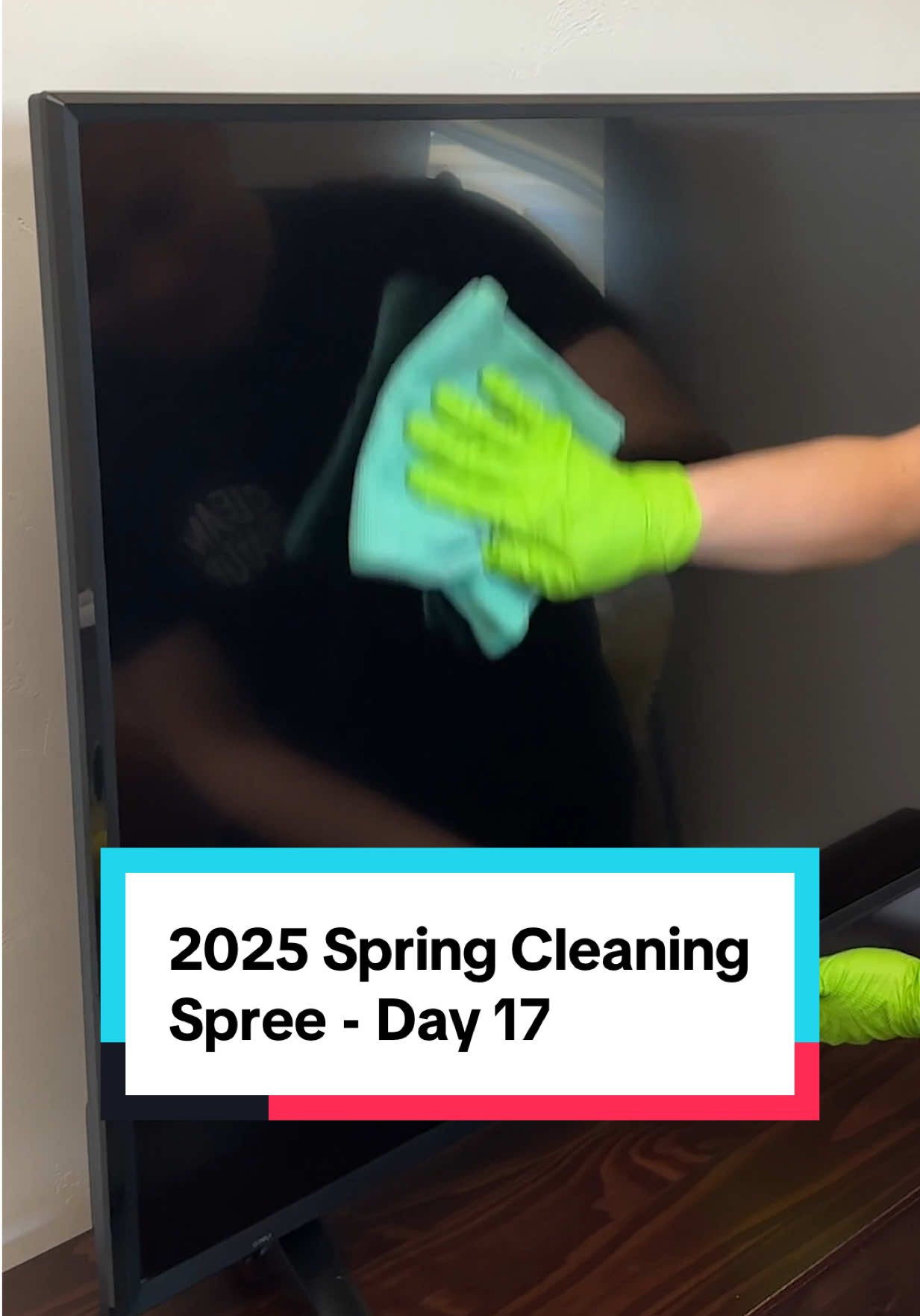 Day 17 of the 2025 Spring Cleaning Spree is all about screens and electronics 📺🧼 If you’ve ever hesitated to clean your TV or devices because you were worried about damaging them, today’s for you. I’m walking you through exactly how to clean these delicate surfaces safely and effectively. You don’t need anything fancy, just some microfiber towels, a Swiffer duster, and a little bit of Dawn dish soap. And remember, never spray cleaner directly onto a screen. Always apply it to the cloth first to avoid moisture getting into the electronics. With just a few simple steps, your screens will be looking crystal clear and fingerprint-free. #springcleaningspree2025 #howto #cleaning #CleanTok 