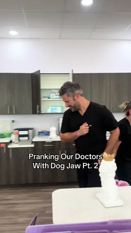 There is no way we got two of our Doctors with this prank… LOL  Do you think we can get another? 😆  #dogjaw #dogjawprank #prank #officehumor #OrthoLife #ImagineOrthodonticStudio 
