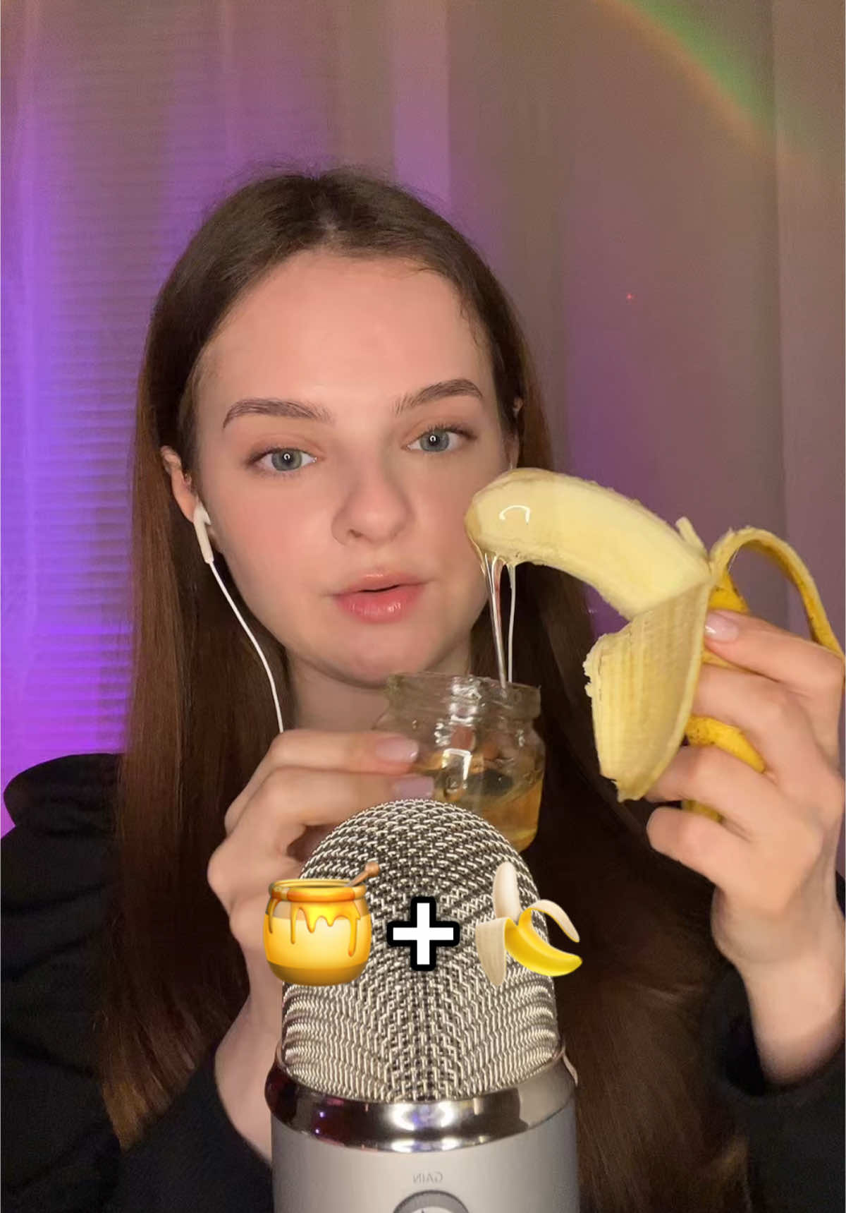 honey + banana #asmrvideo #asmr #asmrlisandra #asmrsounds 