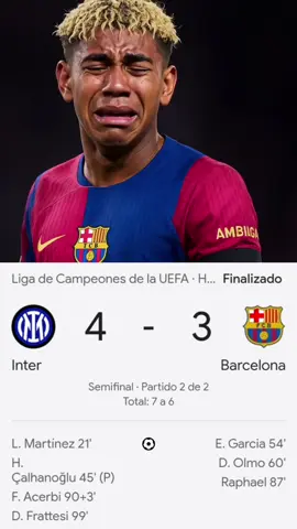Lo mismo de siempre el FC Barcelona Eliminado de Champions. #barcelona #barcelonafc #inter #INTERDEMILAN #Champions #championsleague #championsleague2025 #futbol #football 