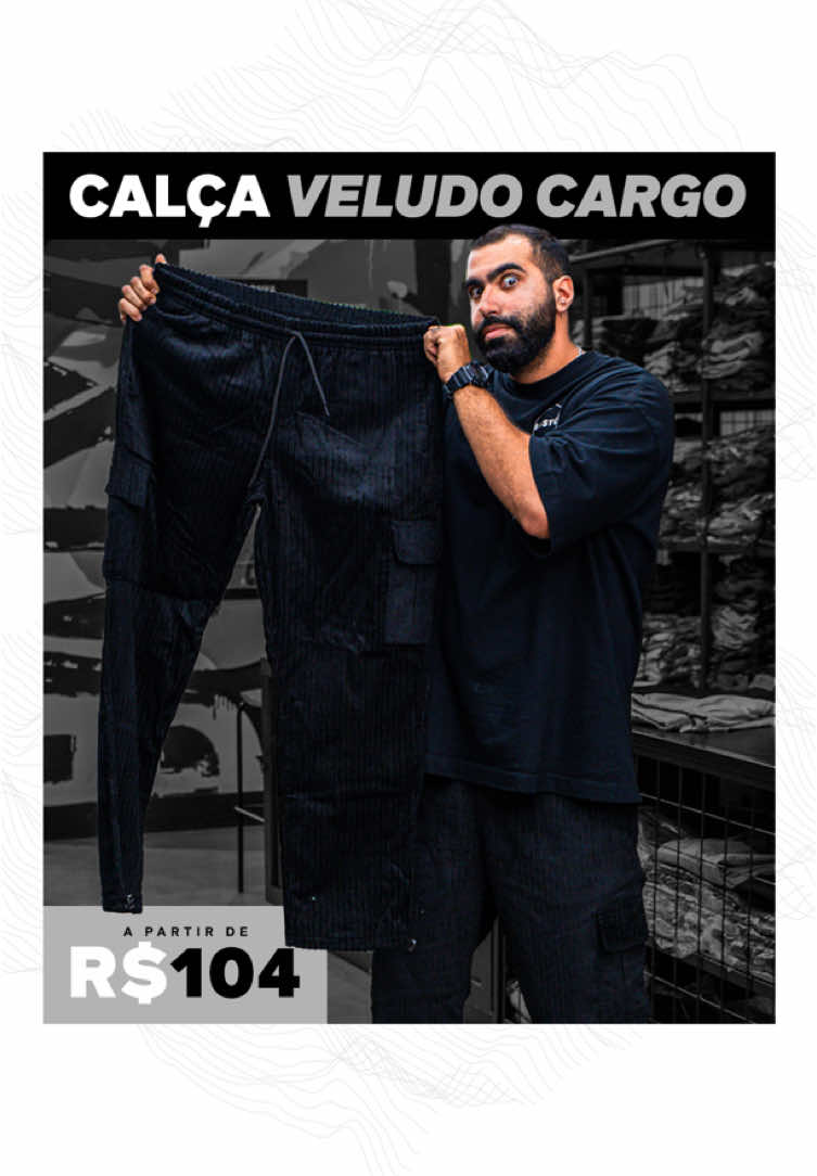 CALÇA DE VELUDO PESADA A PARTIR DE R$104! 🔥 A nossa CALÇA CARGO VELUDO conta com bolsos laterais com forro no mesmo tecido, dois bolsos cargo, cós com elástico e cordão, regulador na barra e um material MEGA RESISTENTE! 😤 Durável, confortável e com um acabamento IMPECÁVEL, essa é daquelas peças que entregam tudo no estilo, na qualidade e no preço! 💥 💸 5% de desconto no PIX 🚛 Frete grátis PARA TODO O BRASIL em compras acima de R$297 💳 Parcele em até 6x sem juros Não vacila e garante a sua agora! 🏃‍♂️ WWW.BASYC.COM.BR 🛒