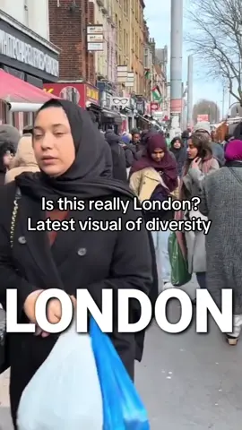 This prime example how bad it has been in recent years, there’s place In Uk where so many immigrants no white people are seen, #london #immigration #policy #ukgov #english #diversity #england #fyp 