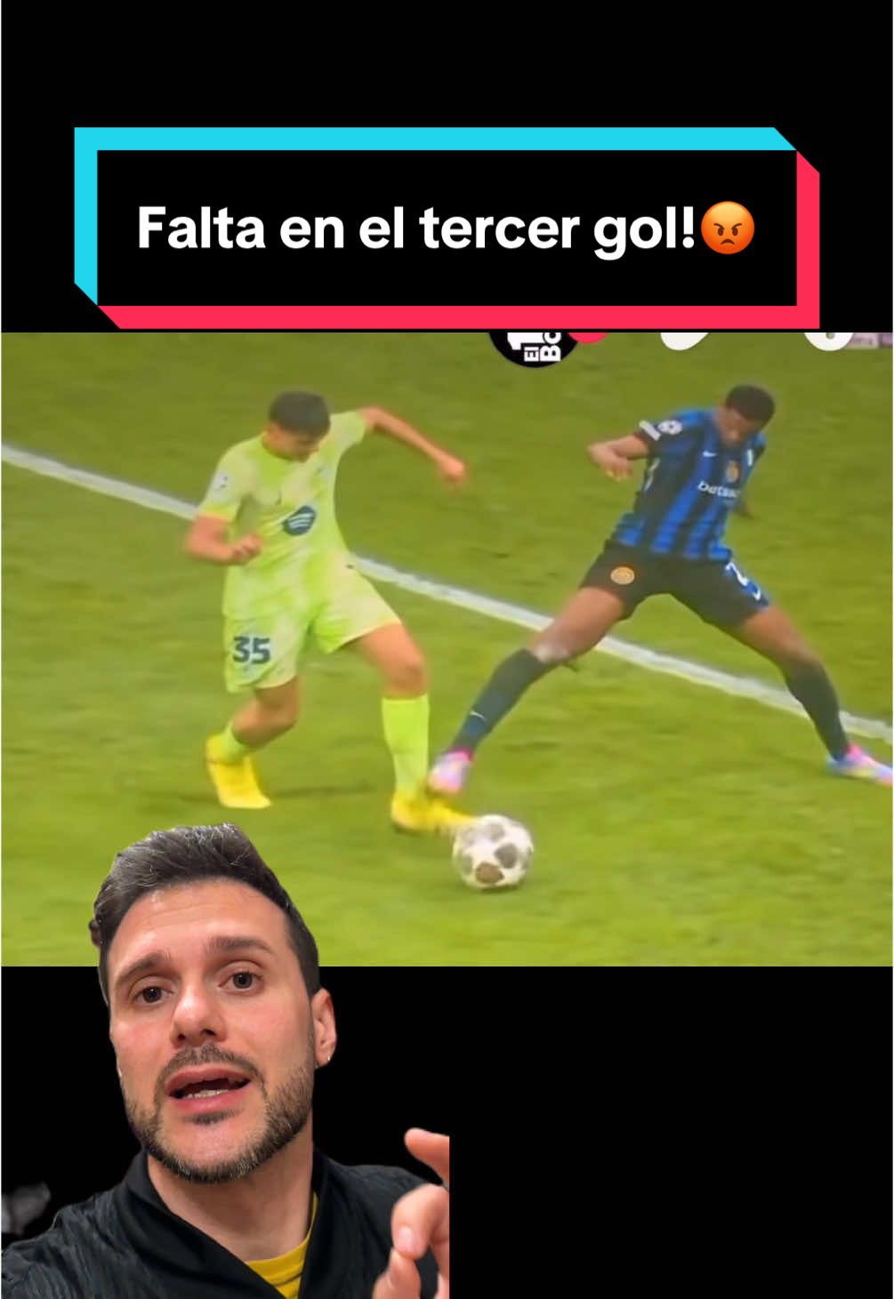 FALTA EN EL TERCER GOL 😡😡 ————————————— #inter #fcbarcelona #polemica #gerardmartino #arbitro #vira #futbol⚽️ 