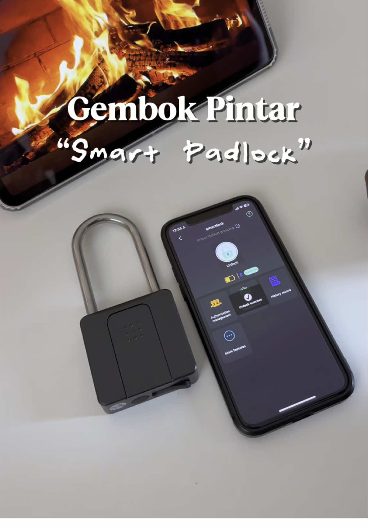 Note : >> bisa masukin 20 sidik jari berbeda >> bisa melacak siapa dan jam berapa membuka gerbang #smartpadlock #gembokantimaling #gembok #gembokmotor #gembokrumah 