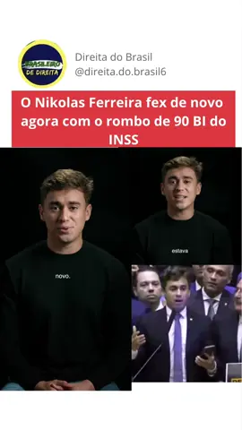 ROMBO 90 bilhões do INSS #fouryourpage #politica #nikolasferreira 
