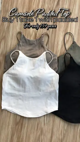 159 pesos Buy 1 Take 1 #camisole #camisoletop #paddedtop #haltertop #mustbuy #affordable #sleeveless #sleevelesstop 