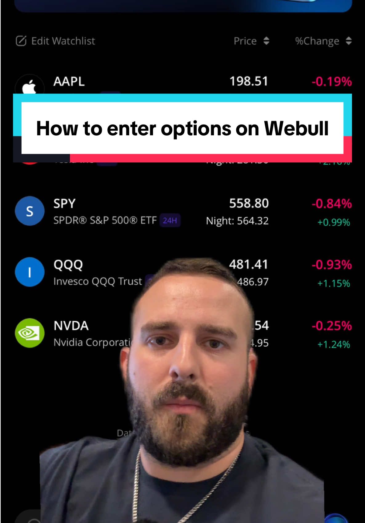 How to enter options on webull and setup your contracts. #greenscreen #stocks #options #trading #optionstrader #spy #daytrader 