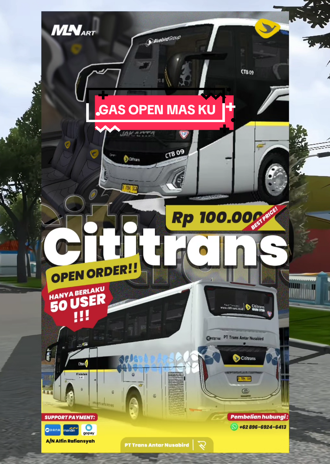 YUK DIBELI BOS KU, MODNYA CUMA OPEN SAMPE 50 MEMBER SAJA😍 #bluebirdgrou #cititrans #bussidmod #bussidlovers #bussidindonesia #bussidupdate #bussimulator #bussidmania #bussidtiktok #bus #fyp #bluebirdgroup #nusabird #4u  @Erlangganan @Cititrans Indonesia @Buona Fortuna Corporation 