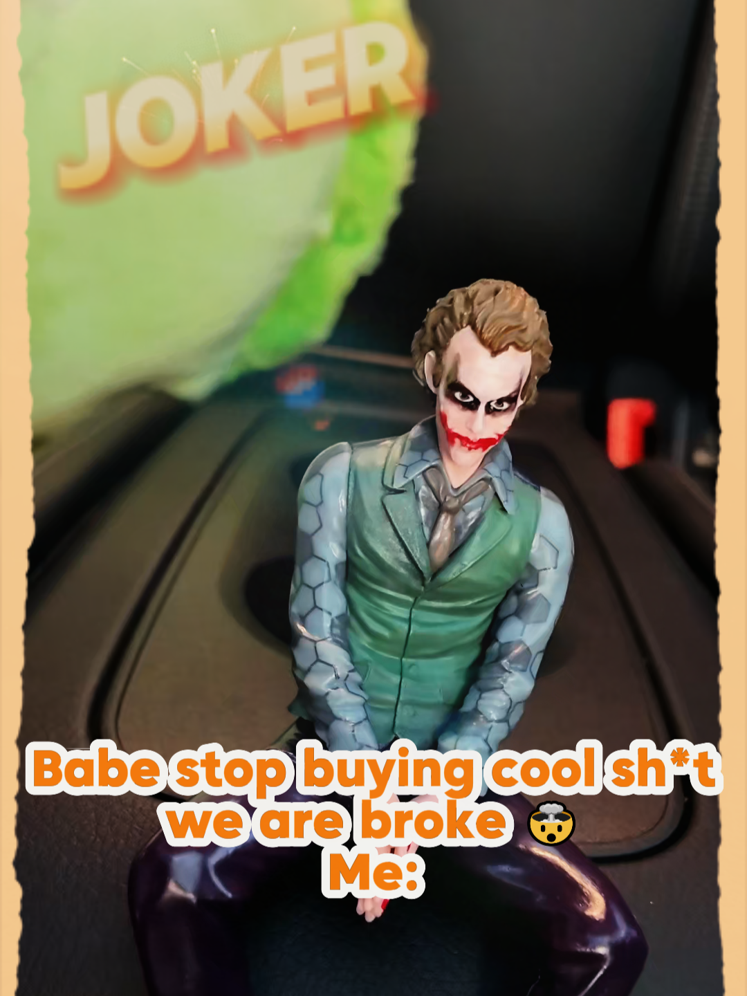 Joker vibes all day, every day 😎 #joker #jokerfan #carornament #caraccessory #gift #drive #cool #fyp #hobby #giftsforhim #car