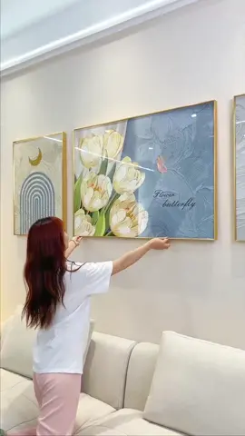 Bộ 3 tranh tráng gương #trangguong #decor #huyenmydecor #xuhuongtiktok 