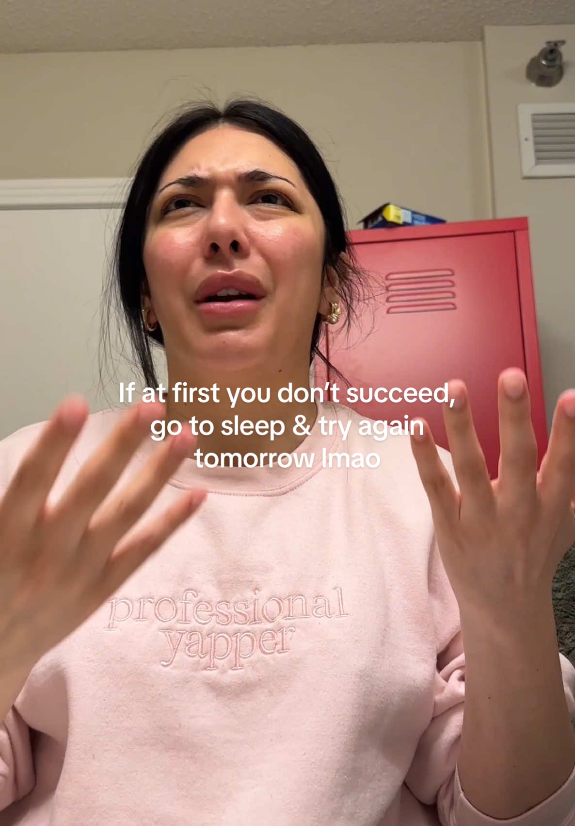 Sometimes you just have to do your skin care and try again tomorrow 😂 posting this bc not everyday is a 10/10 but I got through it and was still pretty dang productive?! #skincare #gurwm #nightroutine #latinastiktok #forthegirls   