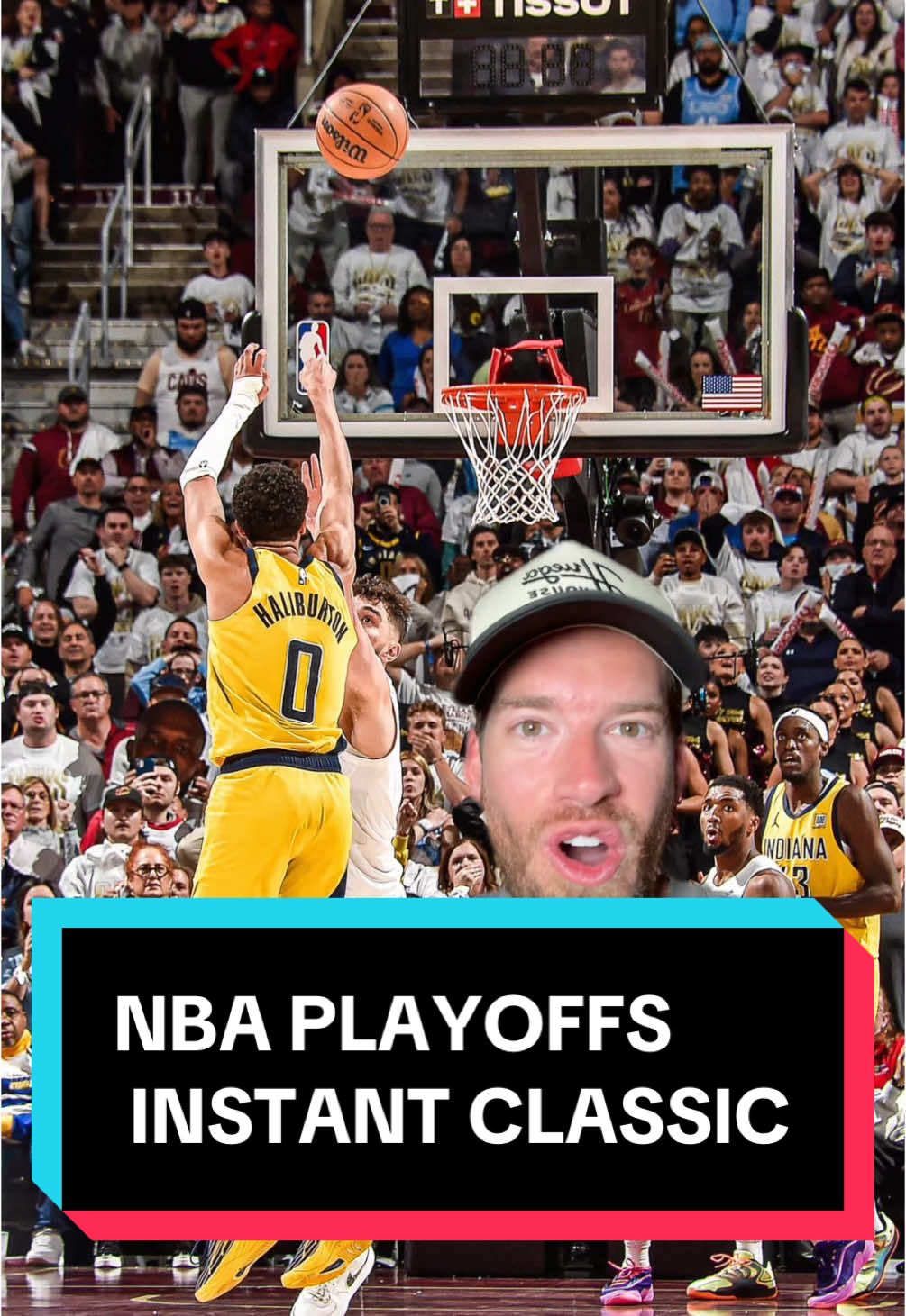 Can the Cavs come back from down 0-2 as this heads back to Indiana?! #tyresehaliburton #indianapacers #clevelandcavaliers #pacers #NBA #nbaplayoffs #nbahighlights #greenscreen #greenscreenvideo 