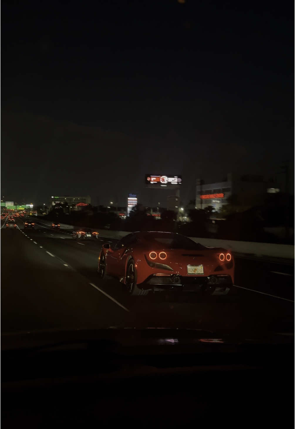 Ferrari F8 is truly a master peice ngl #ferrarif8tributo #miamicars #ferrariclub #redferrari #nightride 