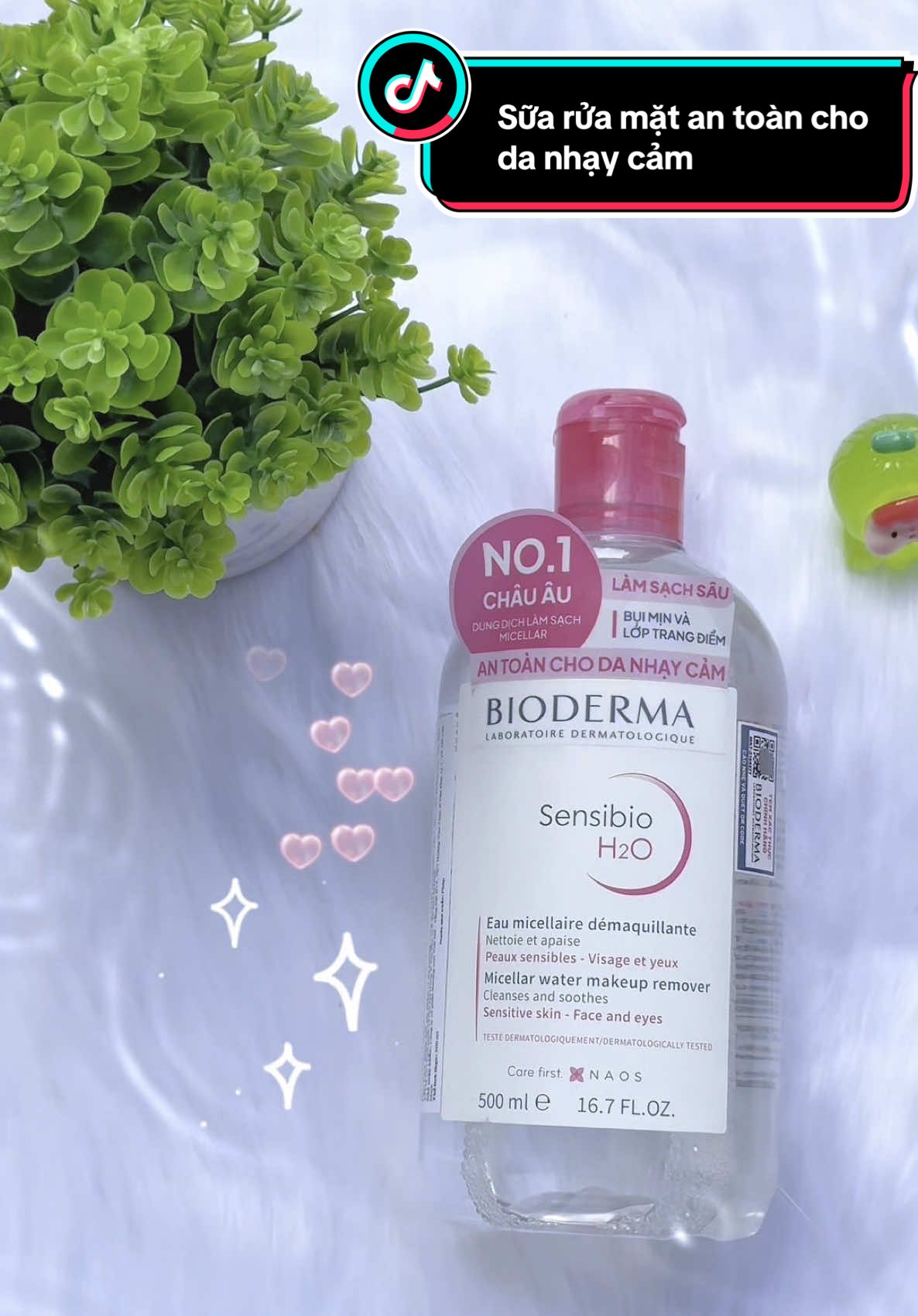 Sữa rửa mặt an toàn cho làn da nhạy cảm. #SửaruamatBIODERMA500ml  #xuhuongtiktok  #mẹbonreview 