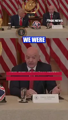 President Trump jokes with FIFA president over the way he highlights USA hosting the 2026 World Cup.