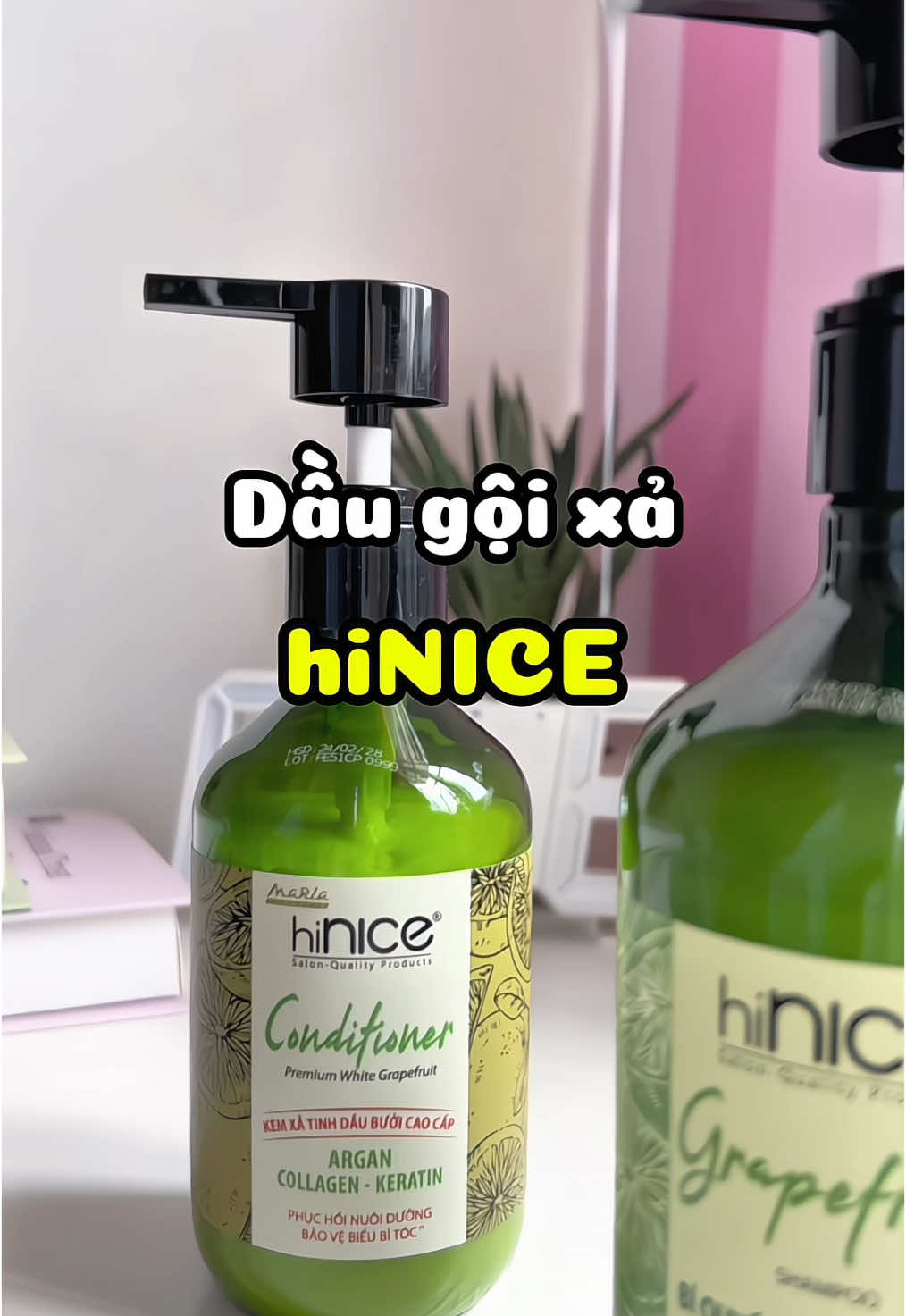Bộ đôi dầu gội xả hinice giúp tóc chắc khoẻ #kemreview #hinice #rungtoc #moctocnhanh #daugoixa 