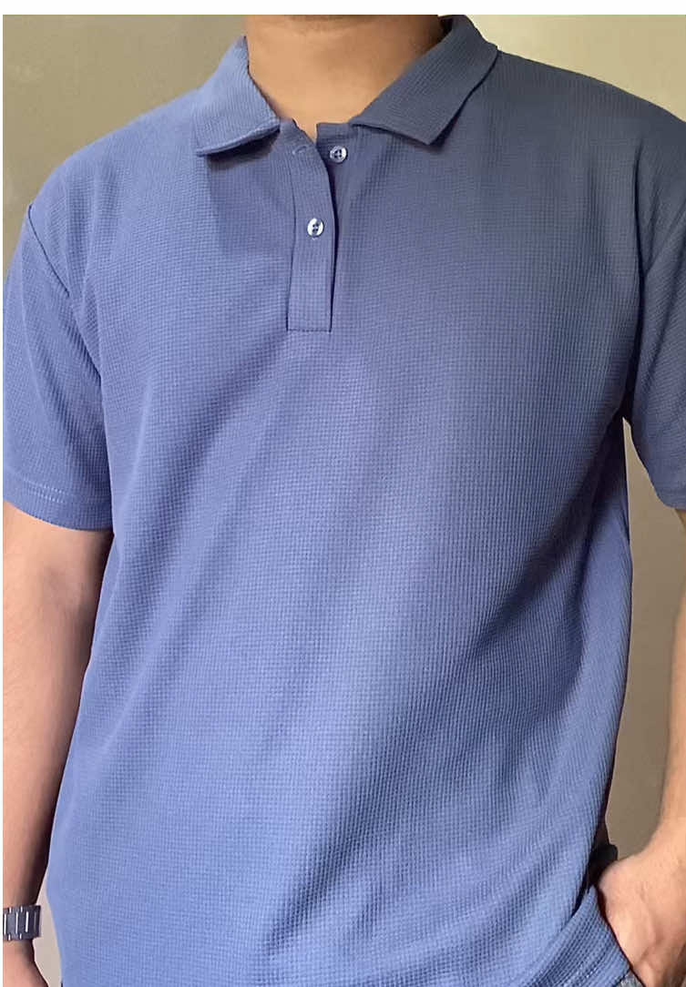 THIS POLO 🥹❤️ #simplepolo #simplepoloshirt #simple #polo #tropical #chill #waffle #polo #lightweight #breathable #affordable #for #men #and #women #fyp 