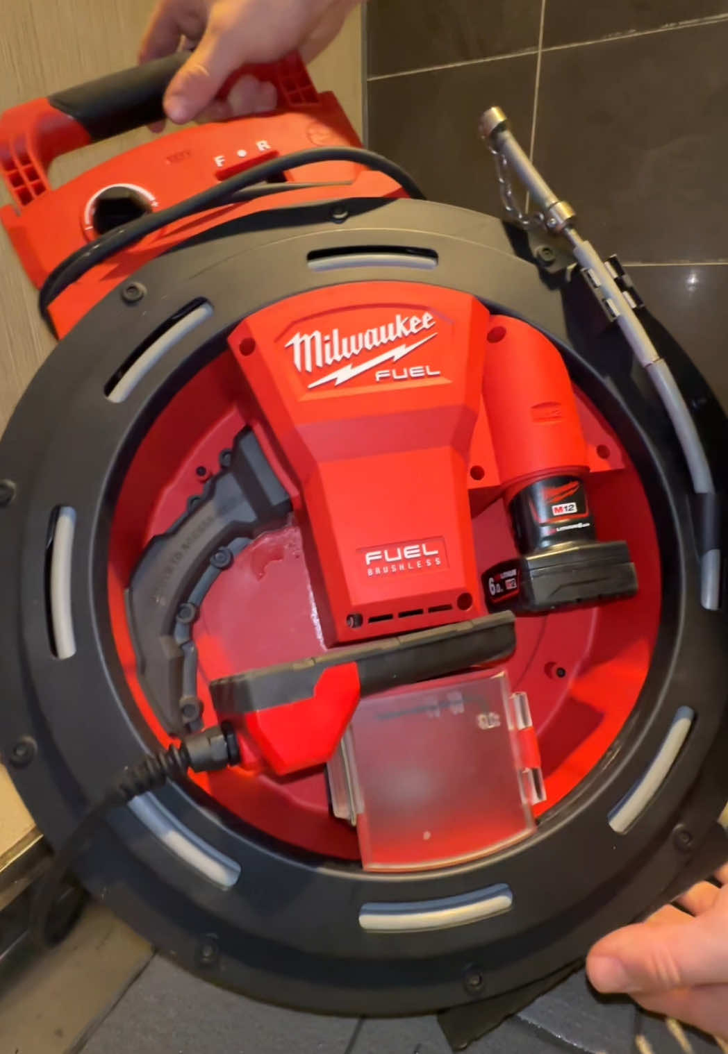 Using the unreleased @Milwaukee Tool flexible shaft !!#blockage #milwaukee #unreleased #dalrod #fyp #clearingblockages #CapCut 