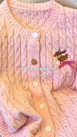 Olisi Preppy Phong Cách Hoạt Hình Chó Con Thêu Áo Len Nữ #OOTD #xuhuong#review #aolen #fyp