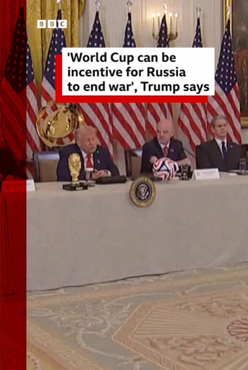 The Russian national football team has been banned from international competition by Fifa and Uefa since the country's invasion of Ukraine in 2022. #Football #Fifa #FifaWorldCup #FootballTok #Ukraine #Russia #UkraineWar #US #Canada #Mexico #2026WorldCup #DonaldTrump #GianniInfantino #Uefa #BBCNews