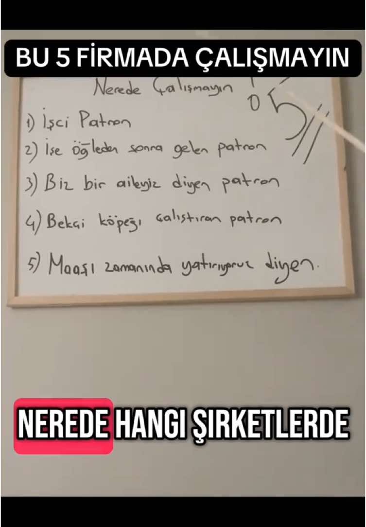 Gördüğünüzde kaçmanız gereken 5 patron tipi. Böyle firma gördüğünüz anda çalışmayın arkadaşlar. Kaçın böyle firmalardan bu firmalar sizin dengenizi moralinizi bozar burada hiç emek harcamayın zaman kaybetmeyin gidin başka daha iyi firmada çalışın. #patron #firma #maaş #mebsend