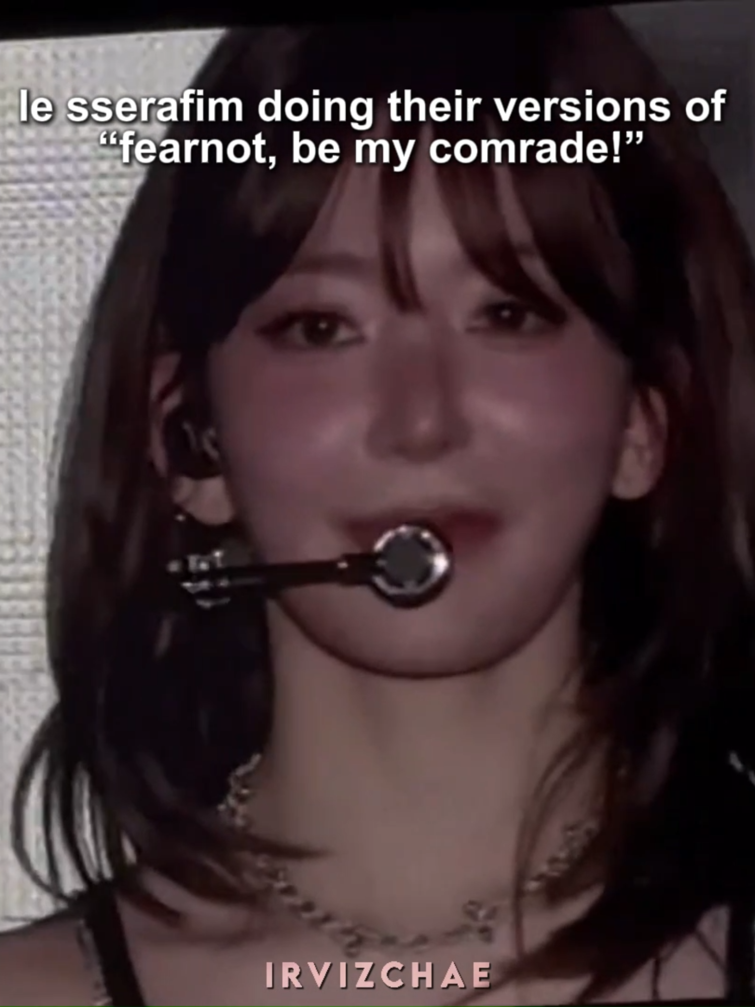le sserafim “fearnot, be my comrade!” contest  (cr. 39_kamja and zuhalovebot)#lesserafim #le_sserafim #chaewon #sakura #kazuha #eunchae #irvizchae #fyp #yunjin