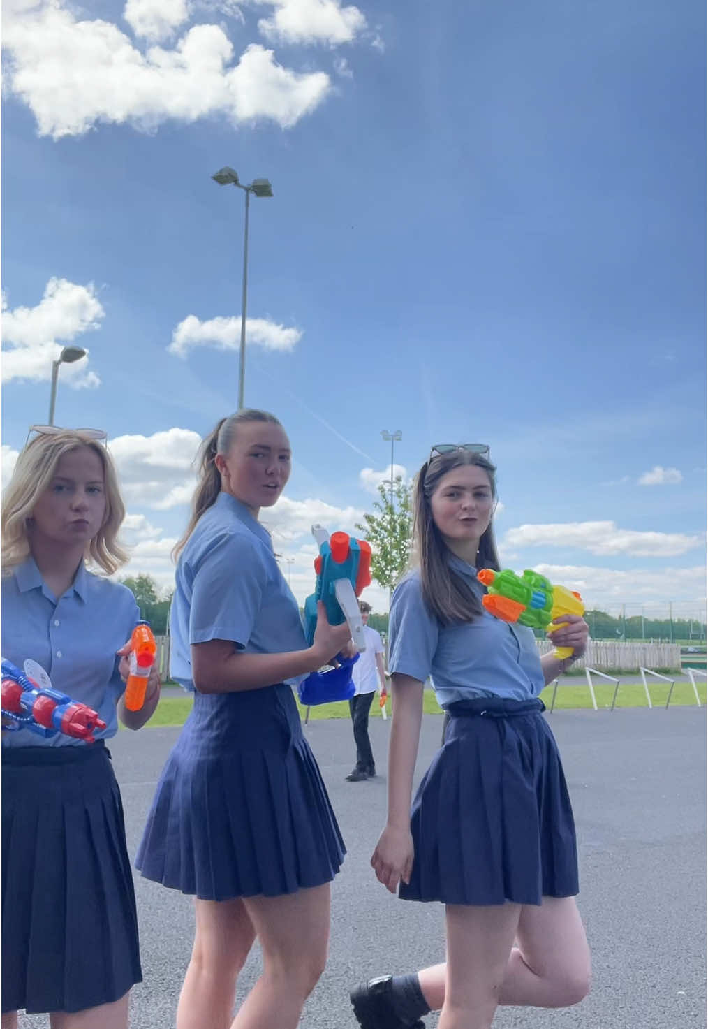 everyone watch ur backs #waterfight #classof2025 #leavers #watergun #ireland 