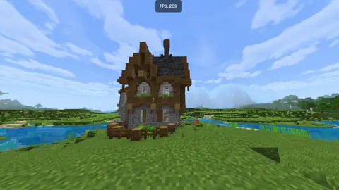 COMO CONSTRUIR CASA SIMPLES MEDIEVAL -  MINECRAFT TUTORIA { lista de materiais e holograma no meu discord! link na bio.  #minecraft #tutorial #minecraftbuilding