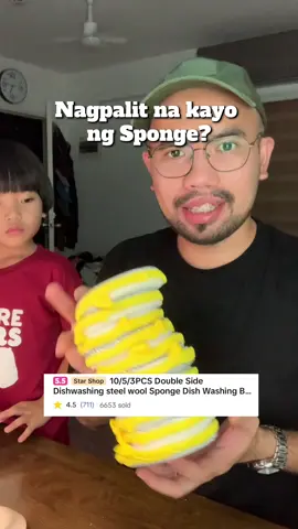 2 in 1 Thick Dishwashing Sponge Mesh and Scrub. 10pcs set #sponge #Home #cleaning 