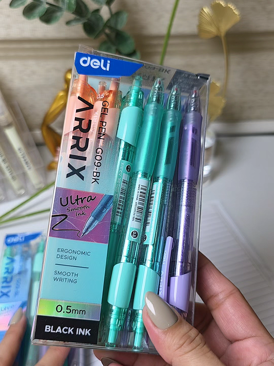 Deli Gel Pen Ultra Smooth Ink #pen #gelpen #deligelpen #ballpen #schoolsupplies 