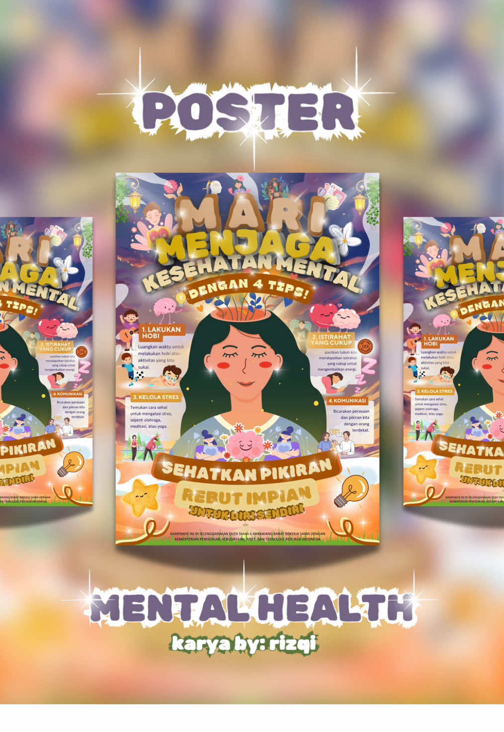 LOMBA DESAIN POSTER FLS2N 🏅🧑‍🎨 #fyp #foryou #lombaposter #lombaposterdigital #fls2n #posterdesign #canva #canvadesign #MentalHealth 