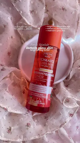 Toner na nakakaglass skin >>tomato glass skin brightening toner💓😍 #tomatoglassskin #freshskinlab #glassskin #brighteningtoner #toner #skincare #tonerviral #fyp #trending #viral 