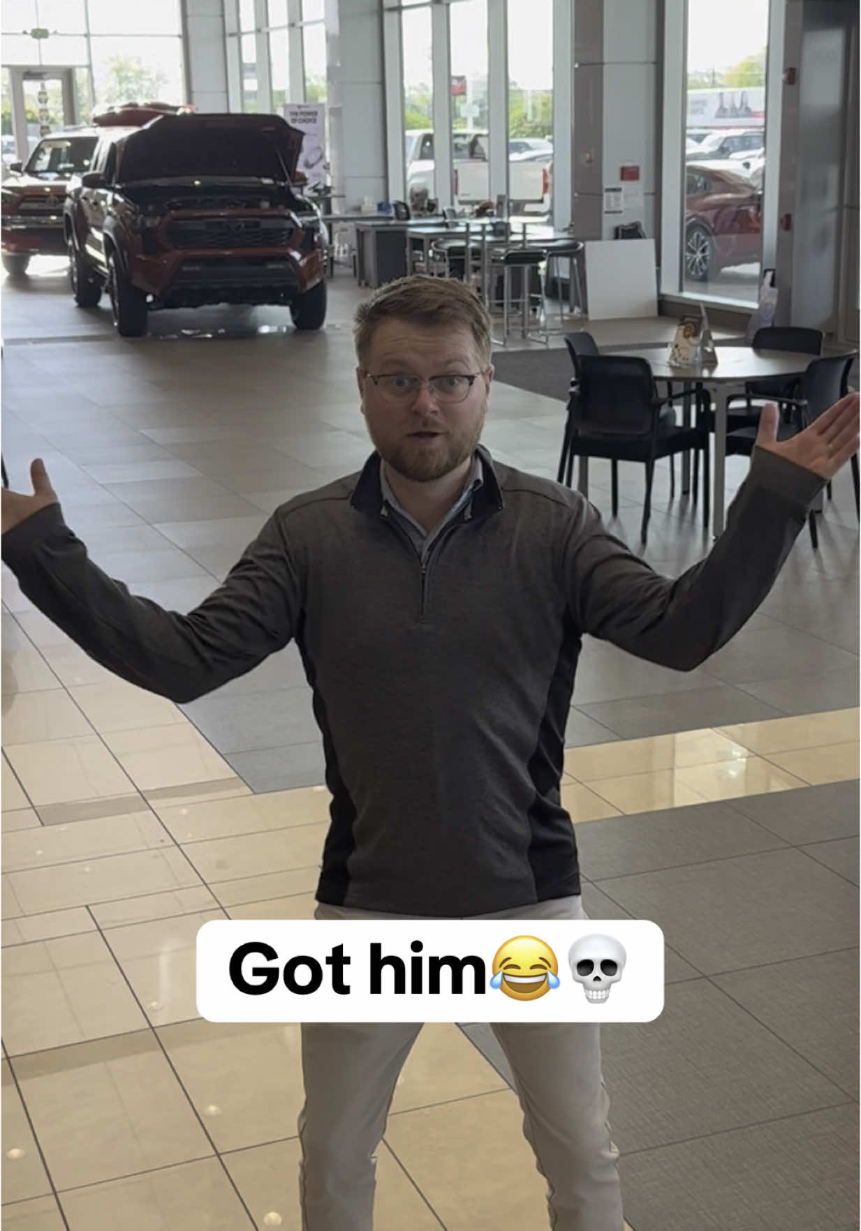Got eeeeeeeeem😂 #carsales #carbuying #cardealership #dealership #wegotspirit @RohrmanToyota @big_bass_boys_official 