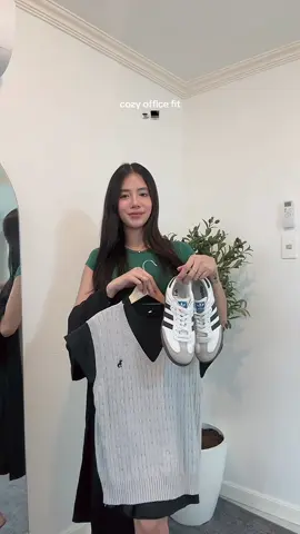 Replying to @Pauline Tiglao cozy office outfit idea ☕️👩‍💻🌧️ #TikTokFashion #officeoutfit #cozyoutfit #fyp #outfitideas 