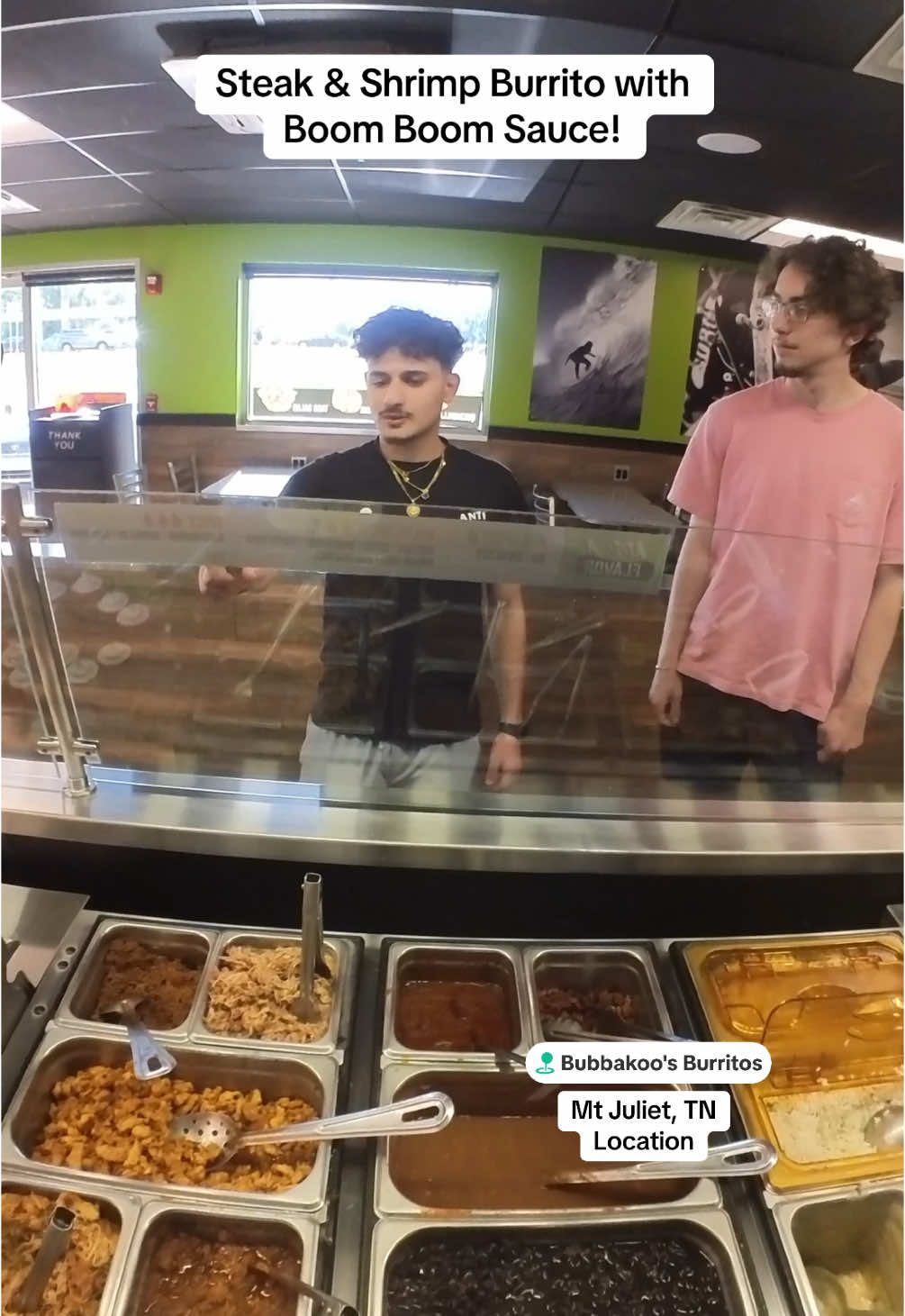 Steak & Shrimp Burrito with Boom Boom Sauce! #Foodie #food #tennessee #nashville #delicious #mtjuliet #FoodLover #foodphotography 