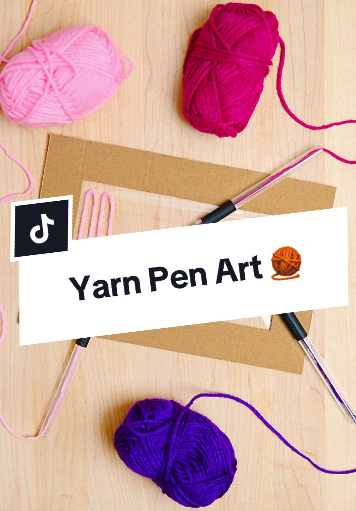 🧶✏️ A pen with no ink? Still iconic. This yarn + pen art hack is the coolest way to create designs—no paint, no mess, just yarn and tape and total creativity. 😍👏 #arthacks #yarnart #kidart #artproject #kidsactivity #crafty #craftidea